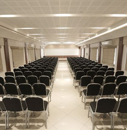 Banquet hall setup for events at Time Square Inn